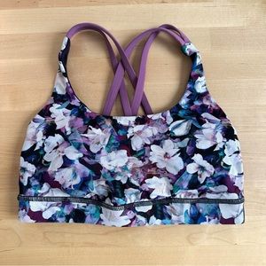 Lululemon Energy Bra Utopia Multi/Vintage Plum Size 4